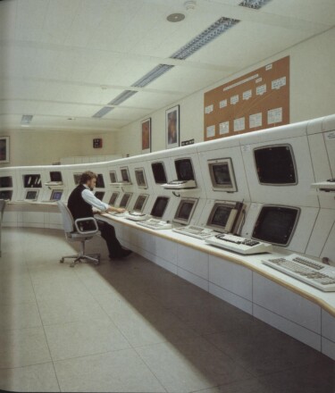 Der zentrale Leitstand in Münster im Jahr 1988