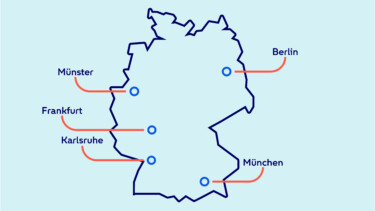 Landkarte Deutschlands
