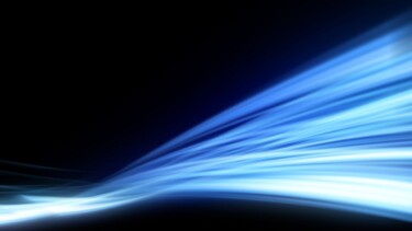 Abstrakter blauer Lichtstrom vor schwarzem Hintergrund